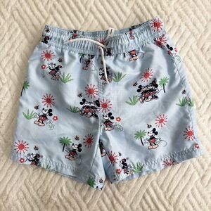 Janie and Jack Disney Mickey Mouse Boys Swim Trunks Blue Size 7 Summer Shorts
